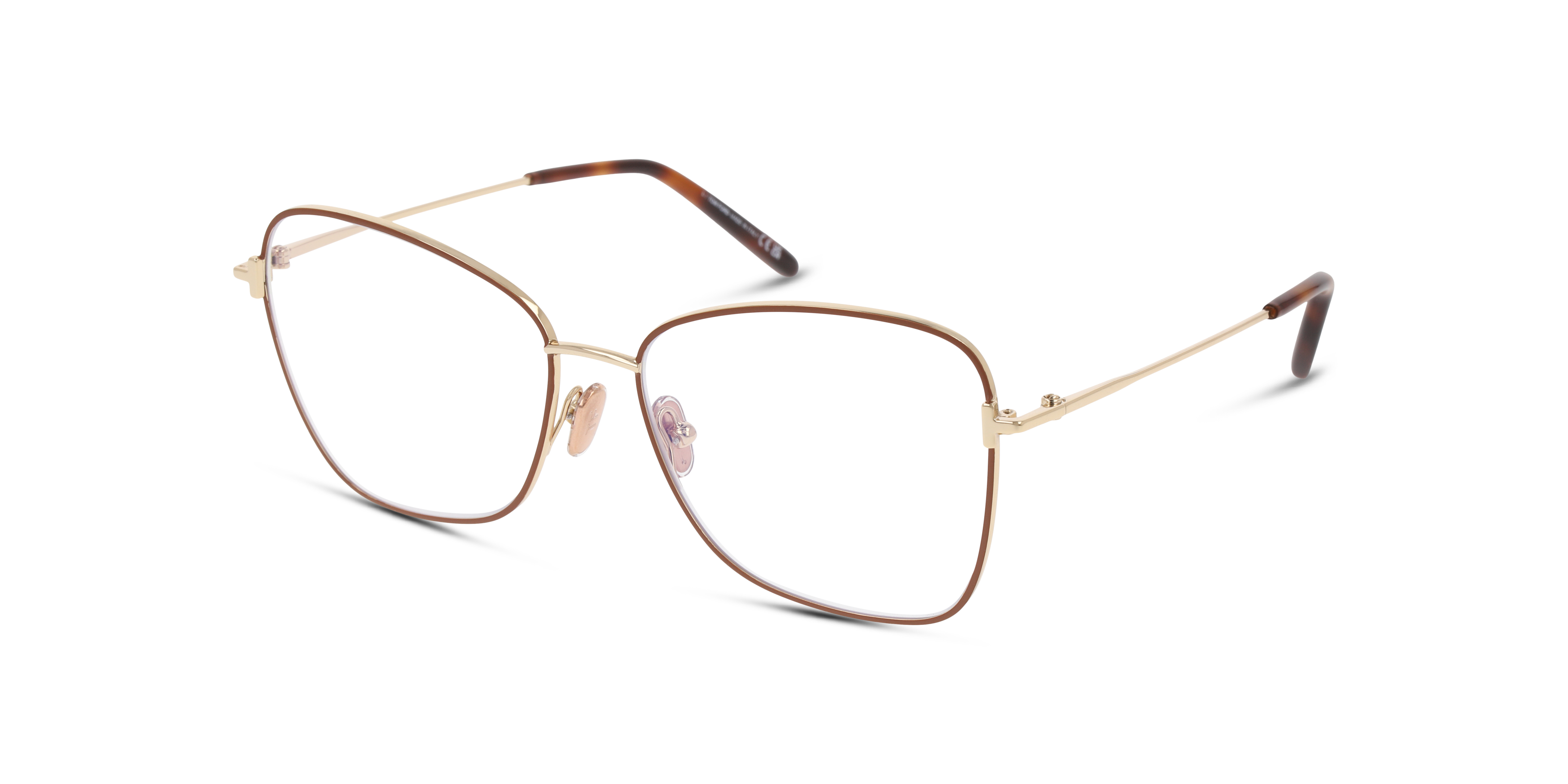 Angle_Left01 Tom Ford FT 5906-B Glasses Transparent / Brown