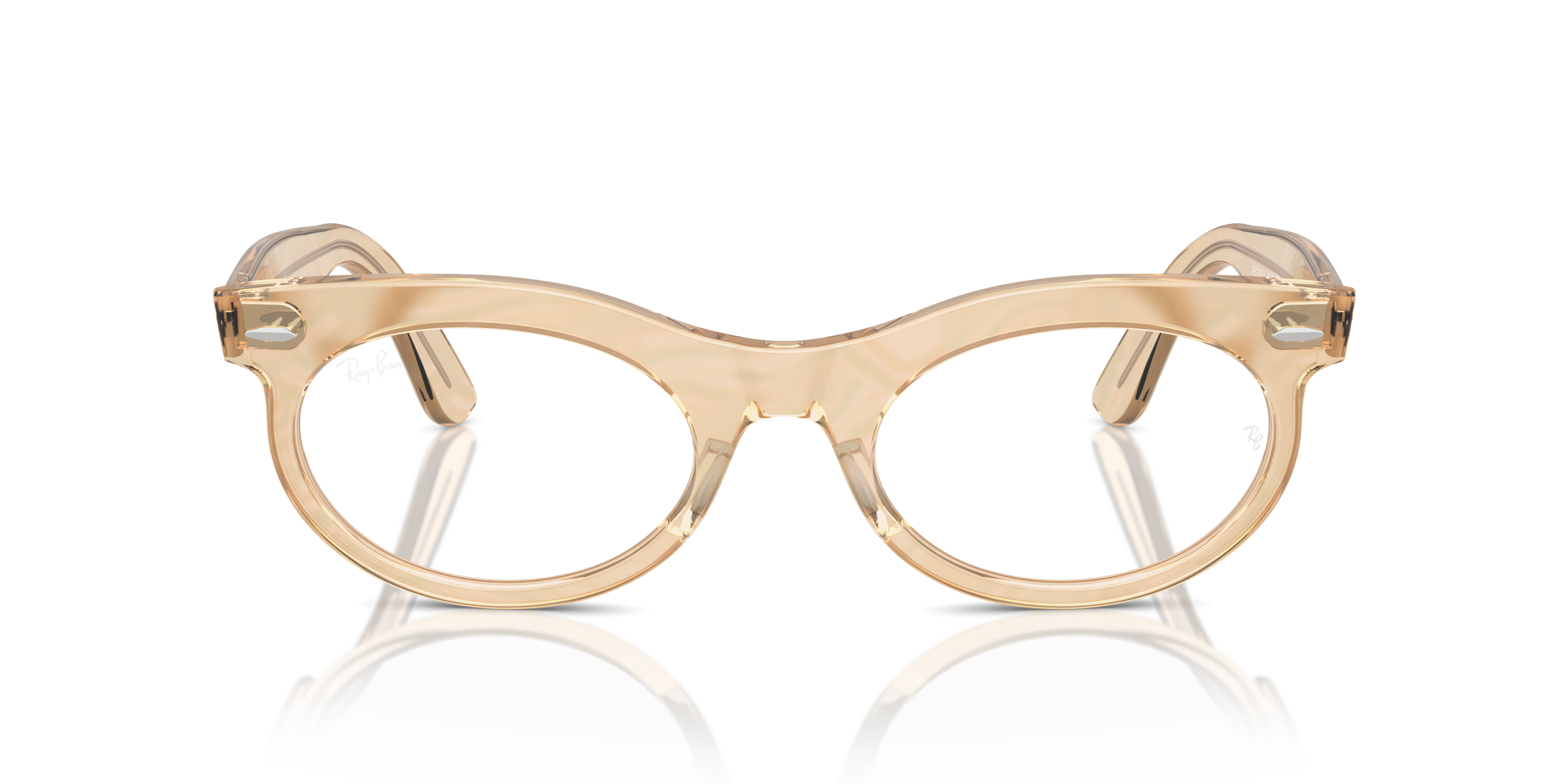 Front Ray-Ban Wayfarer Oval Change RX 2242V Glasses Transparent / Photochromic, Brown