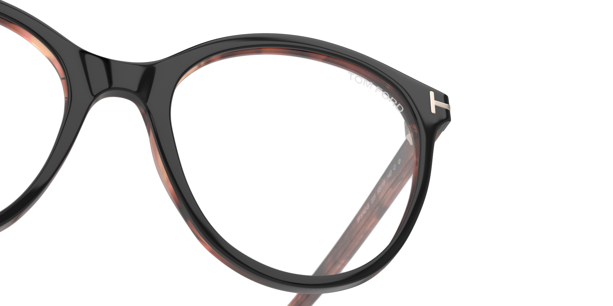 Detail01 Tom Ford FT 5742-B Glasses Transparent / Black