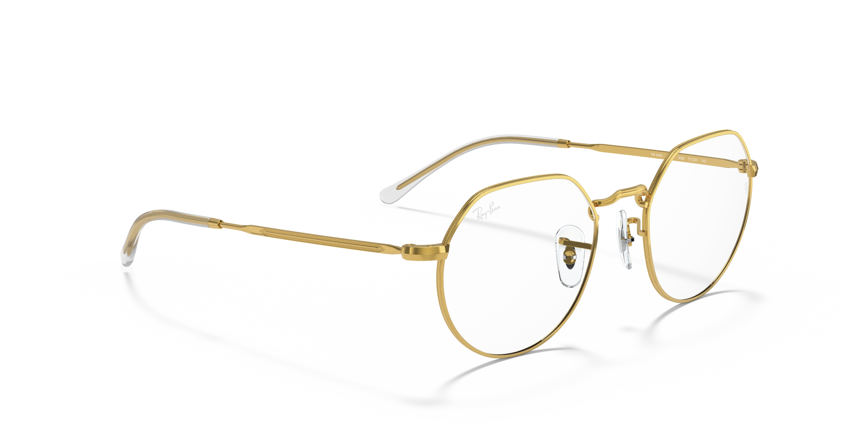 Angle_Right01 Ray-Ban RX 6465 (2500) Glasses Transparent / Gold