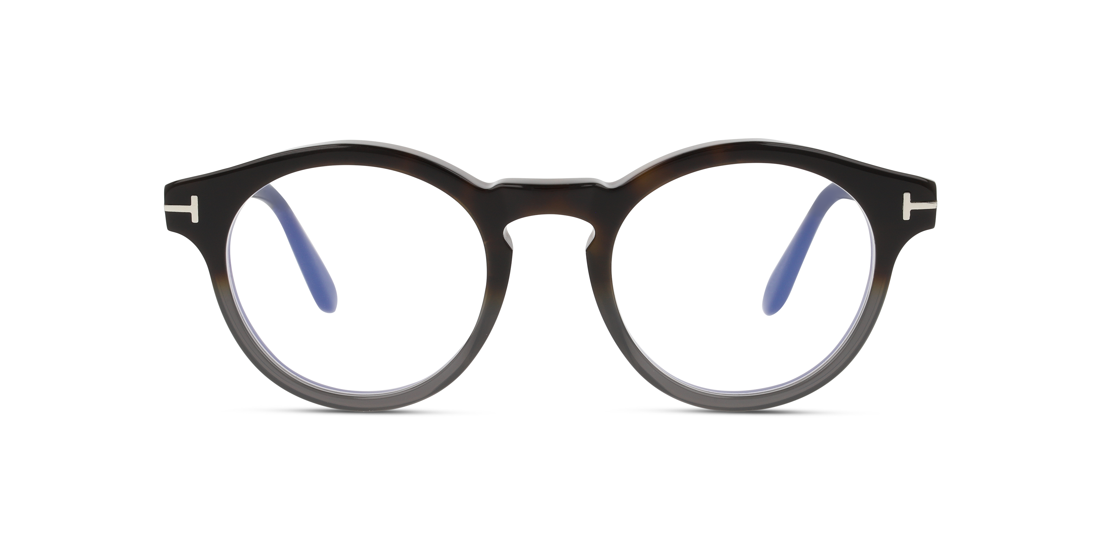 Front Tom Ford FT 5887-B (056) Glasses Transparent / Havana, Grey