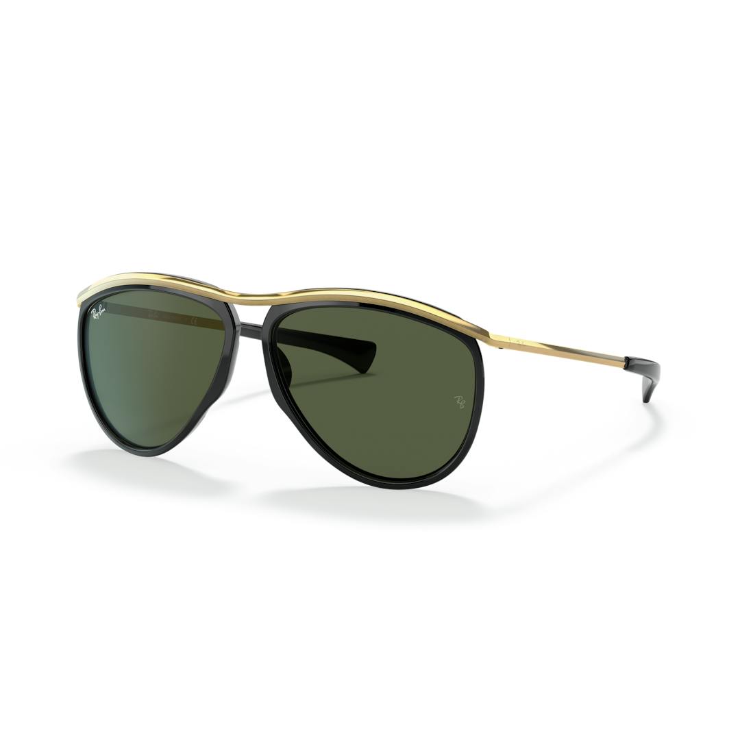 Ray-Ban Aviator Olympian RB2219 Lunettes de Soleil - Pilote Noir - Possibilité de verres correcteurs