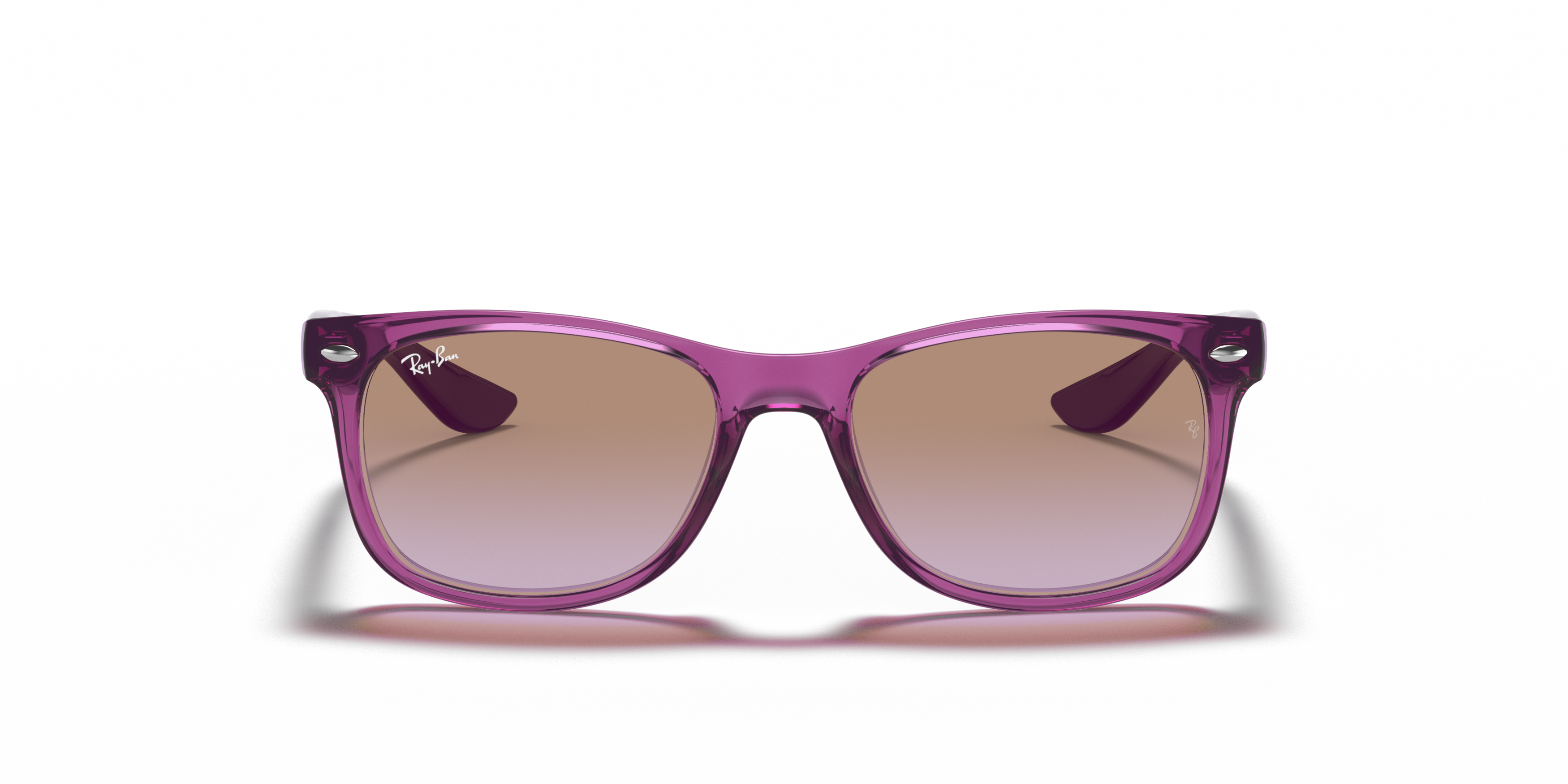 Front Ray-Ban Juniors RJ 9052S (706468) Children's Sunglasses Purple / Purple, Transparent