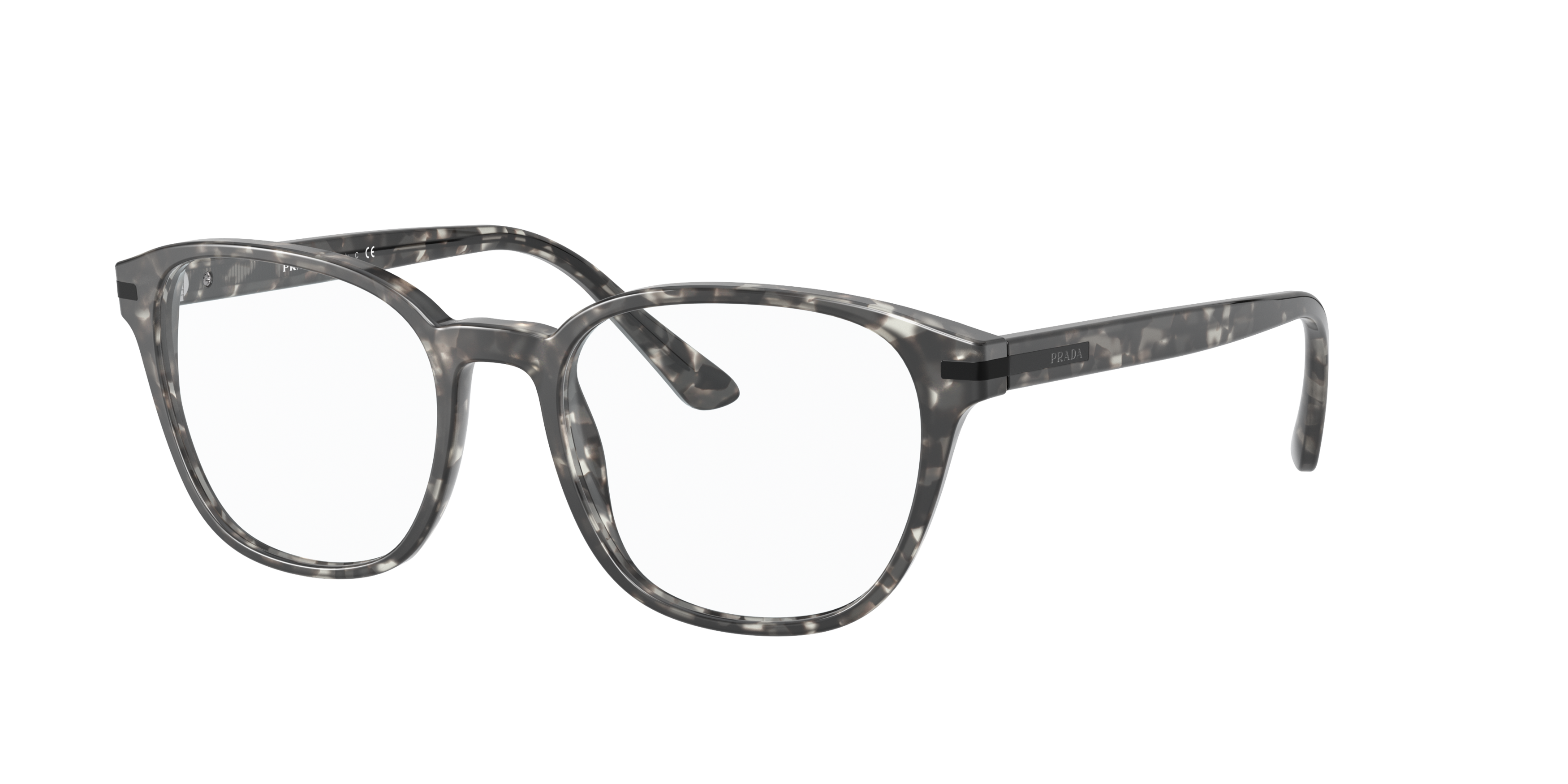 Angle_Left01 Prada PR 12WV (VH31O1) Glasses Transparent / Grey