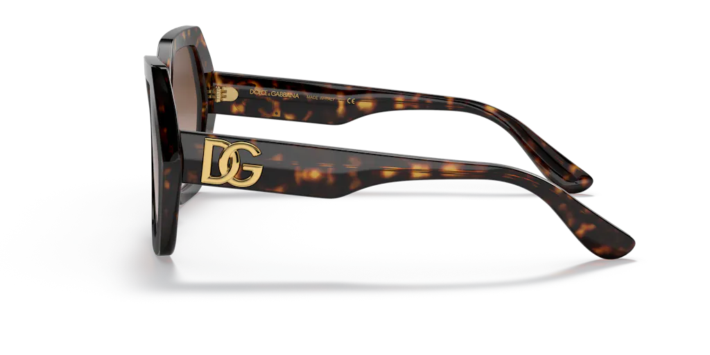 Lunettes De Soleil Femme Dolce & Gabbana DG6141 502/13 - Marron - 55-17-135 - Monture Noire - Occasion (usée)