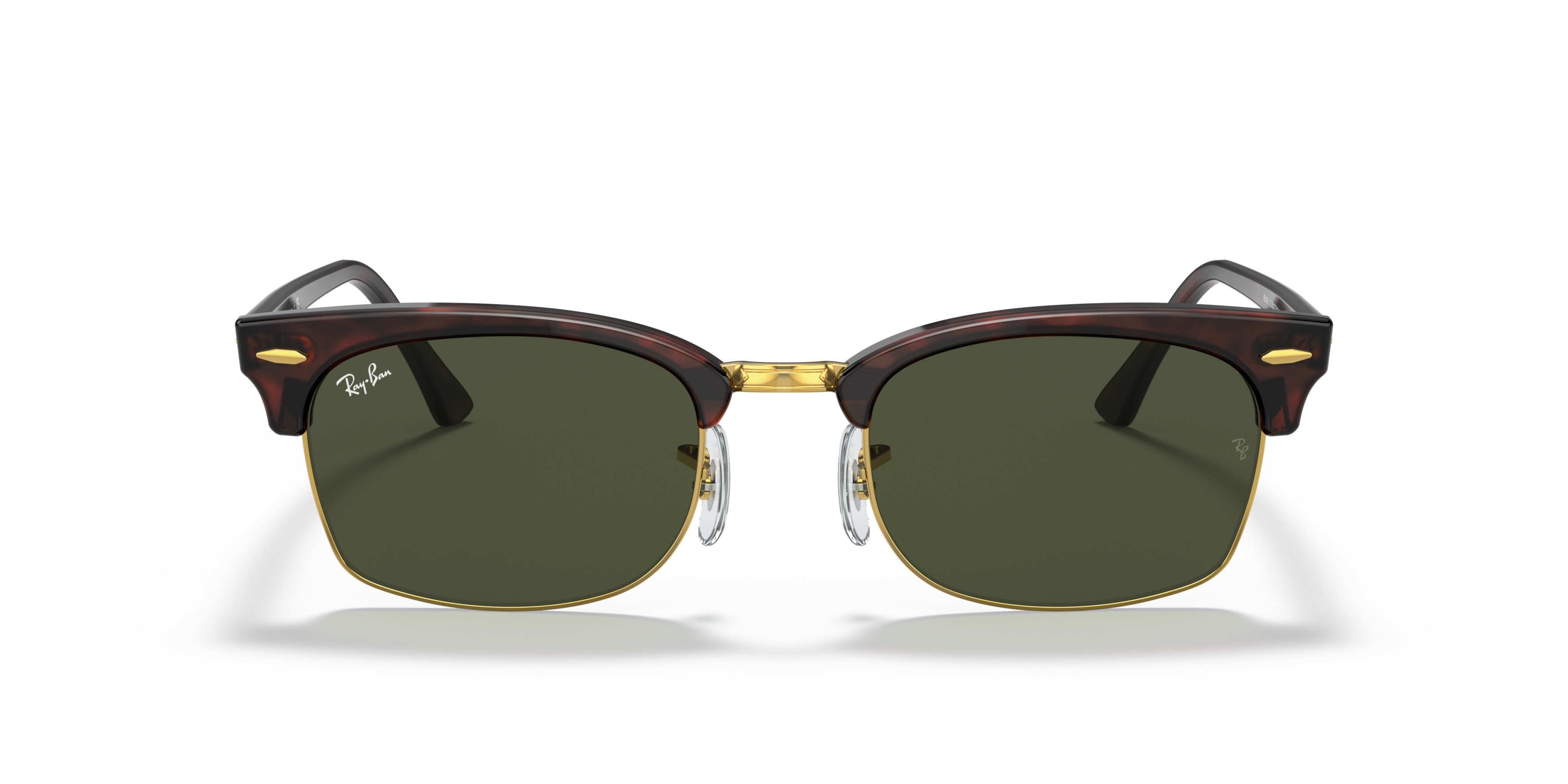 Front Ray-Ban Clubmaster Square RB3916 130431 Groen / Havana