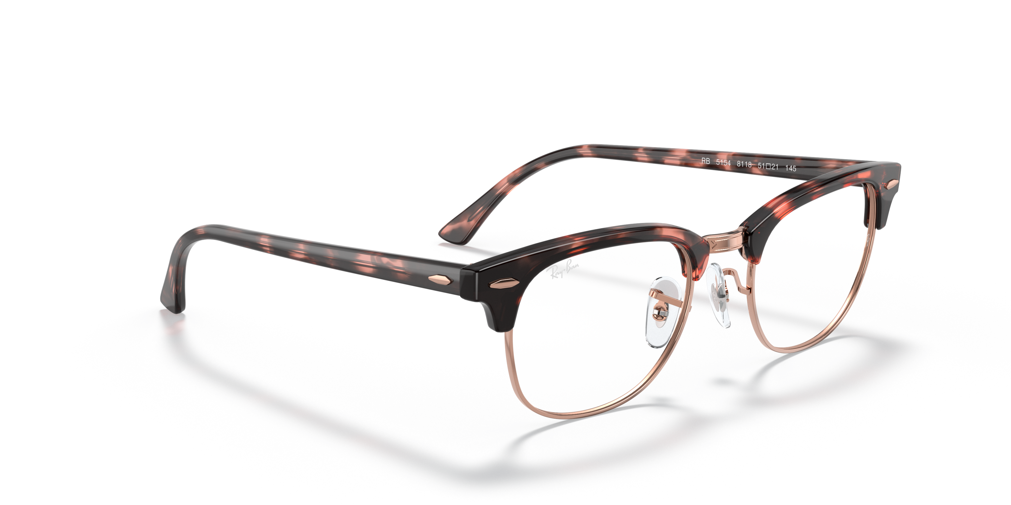 Angle_Right01 Ray-Ban RX 5154 Glasses Transparent / Havana