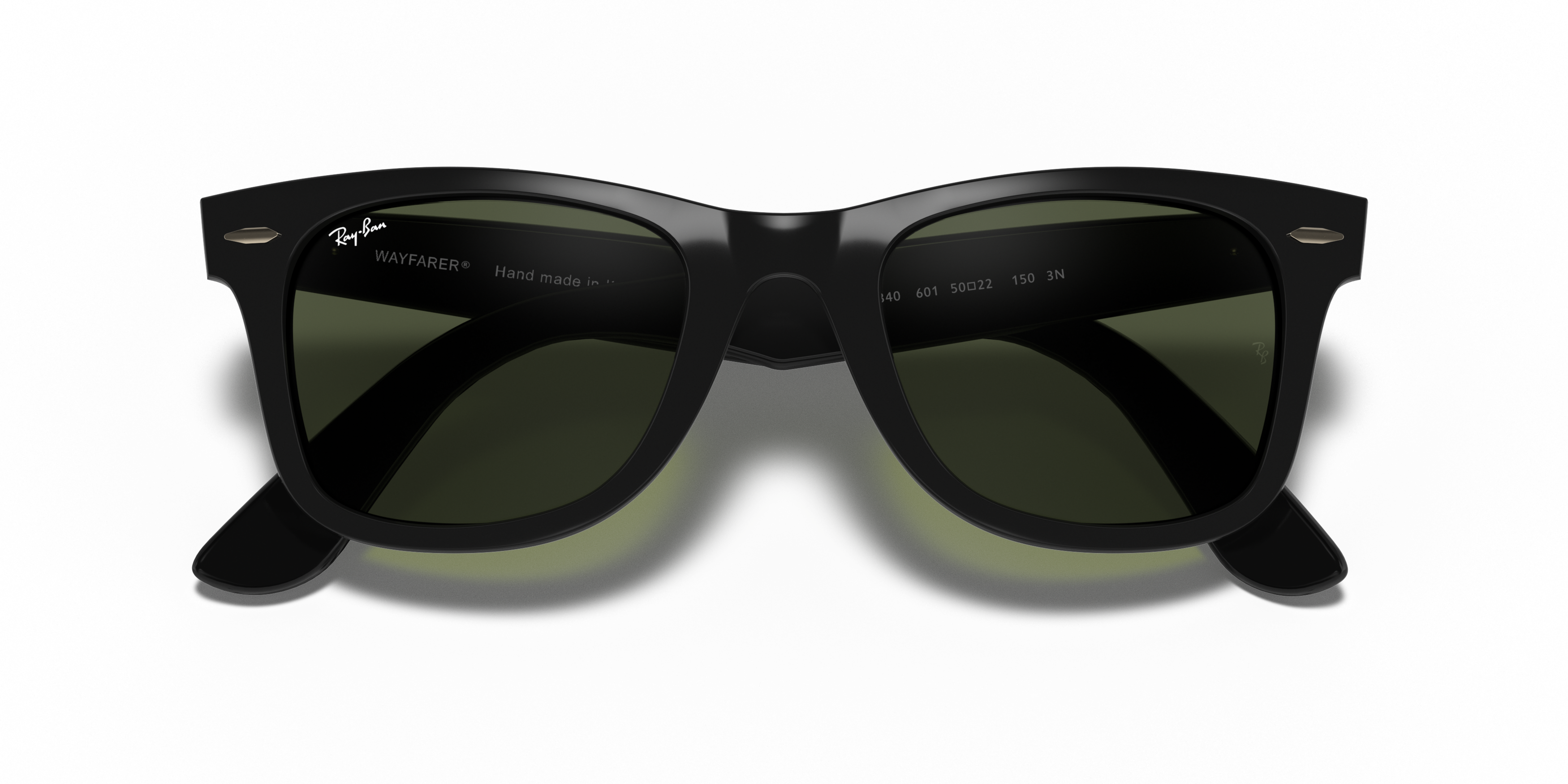 Folded Ray-Ban Wayfarer Ease RB 4340 (601) Sunglasses Green / Black