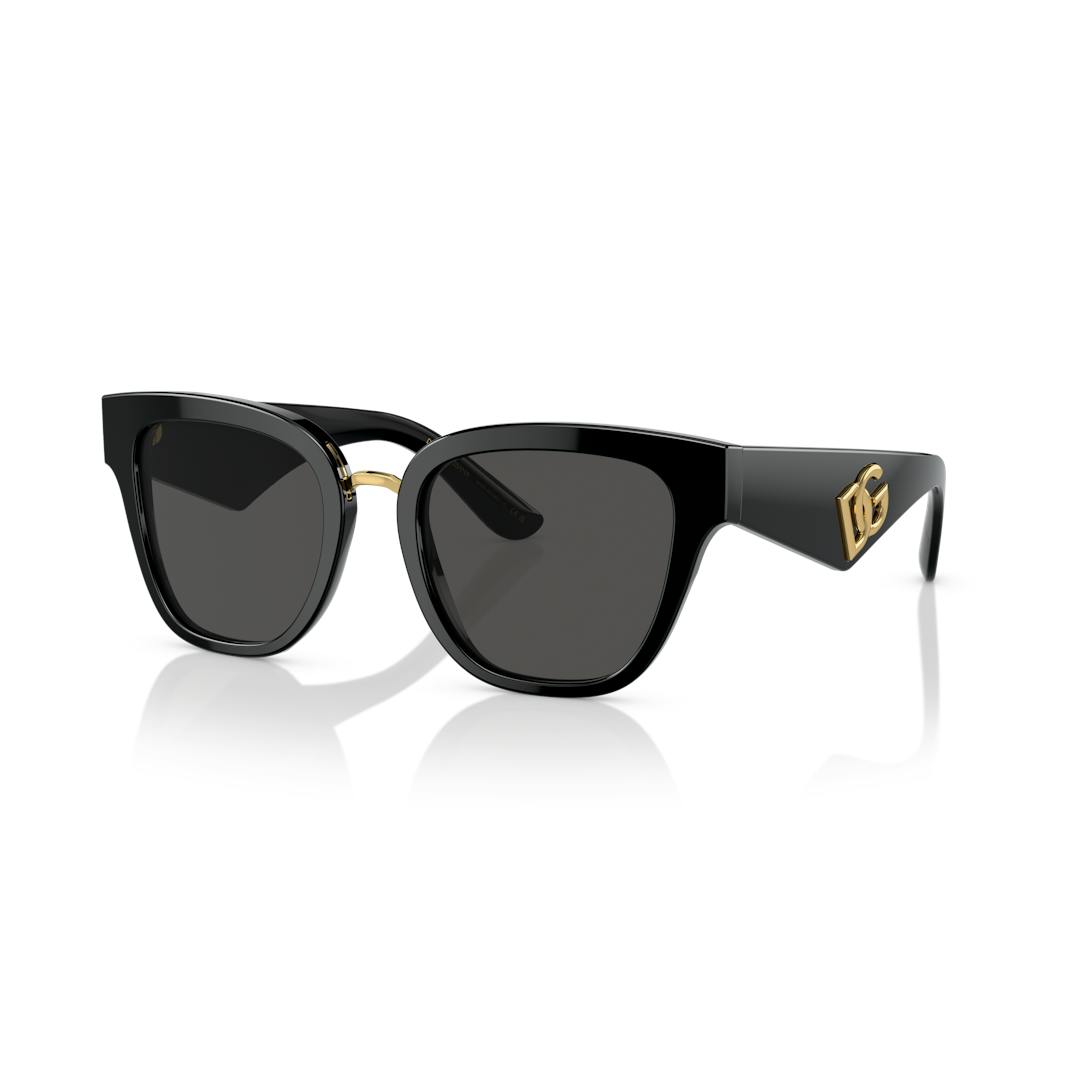 Dolce & Gabbana DG4437 Lunettes de Soleil Femme - Cateye Noir