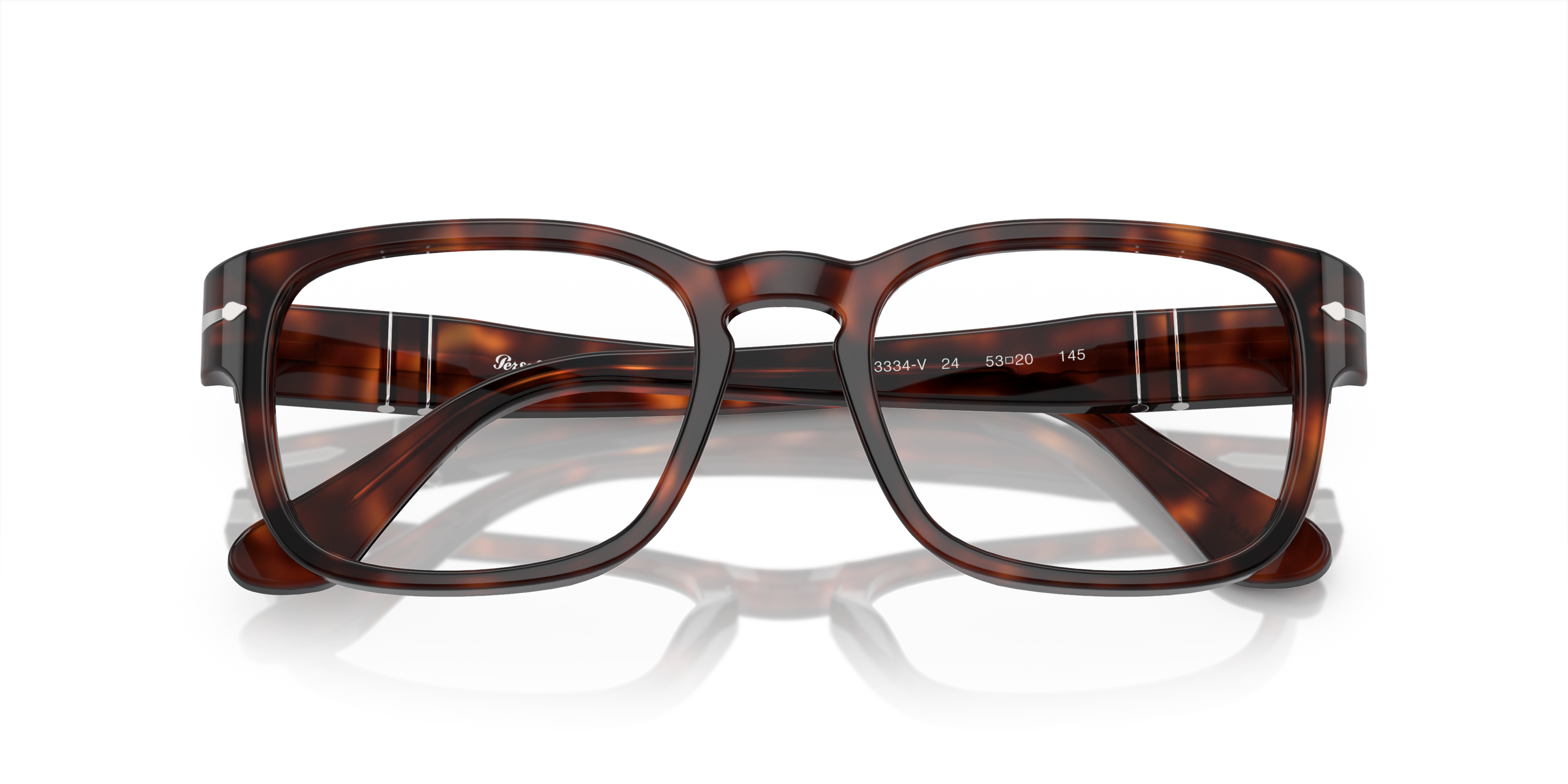 Folded Persol PO 3334V Glasses Transparent / Black
