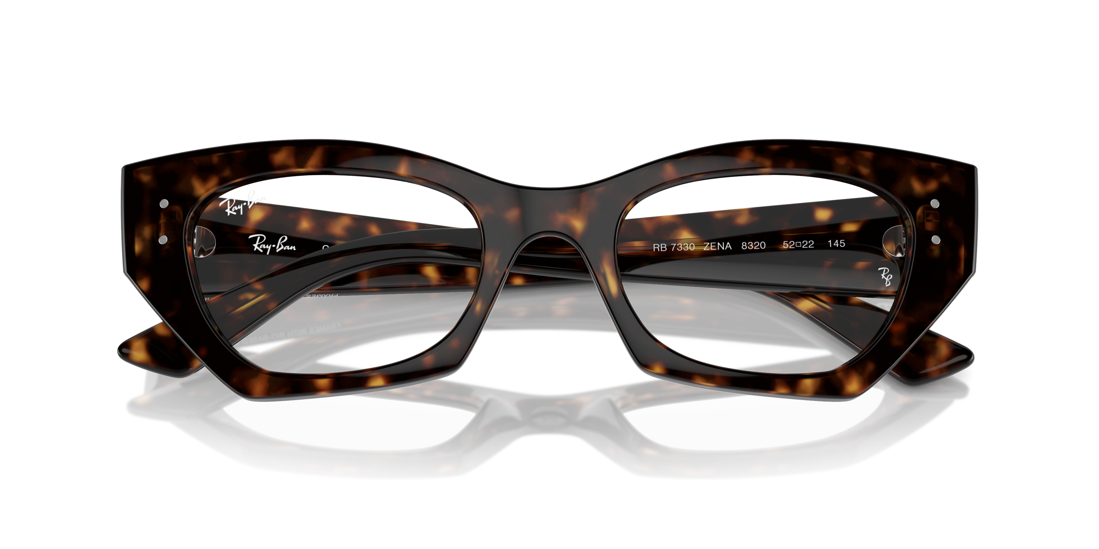 Folded Ray-Ban RX 7330 Glasses Transparent / Black