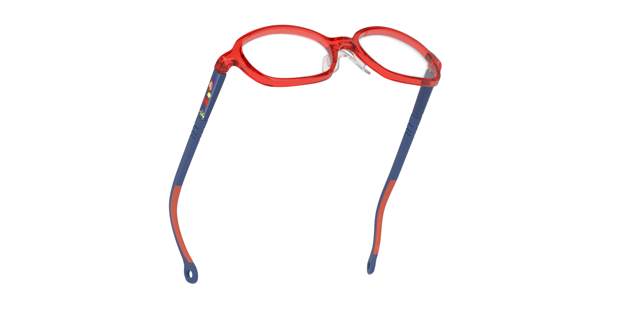 Bottom_Up Vision Express POO04 Children's Glasses Transparent / Transparent, Red
