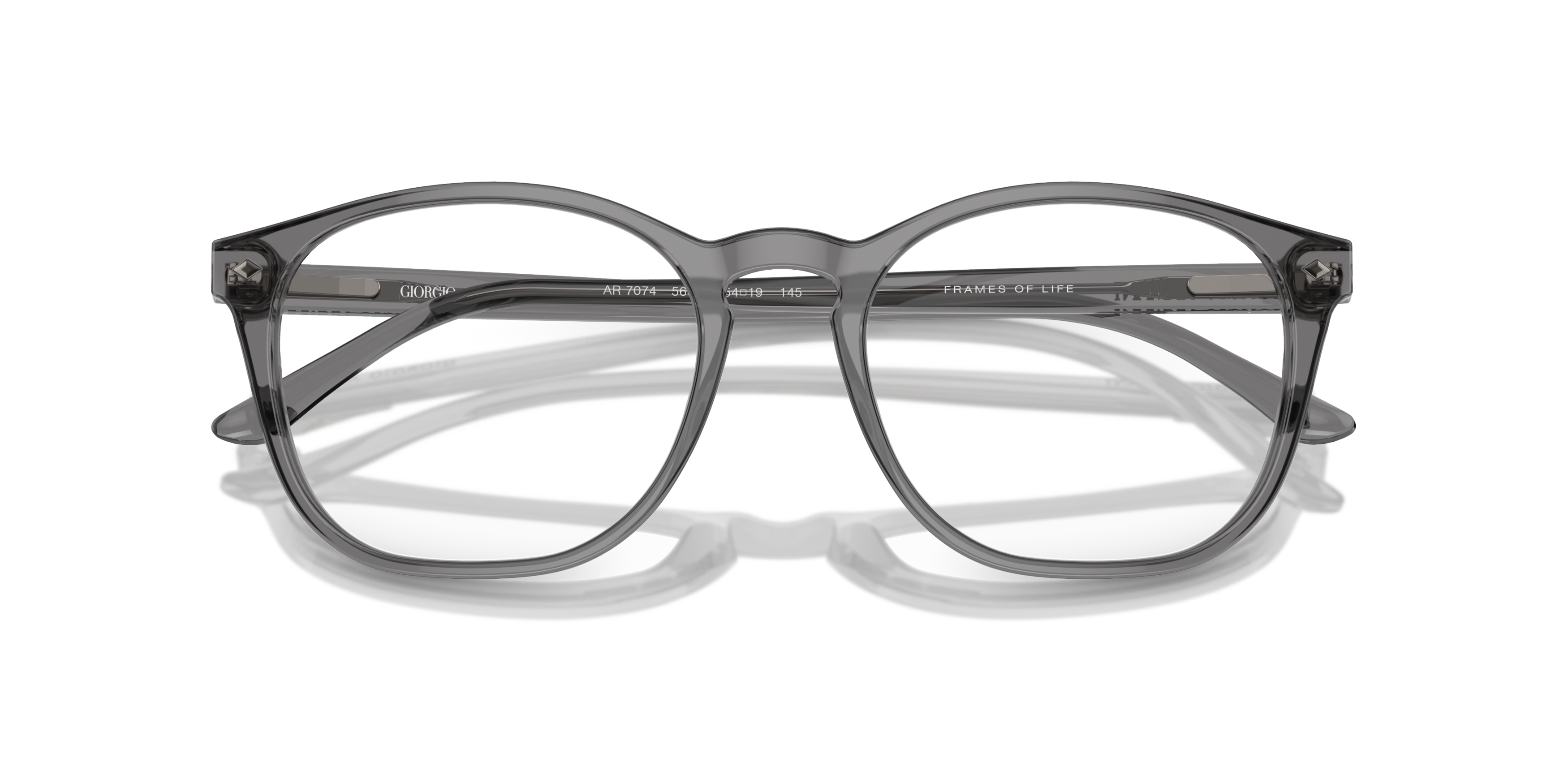 Folded Giorgio Armani AR 7074 Glasses Transparent / Grey