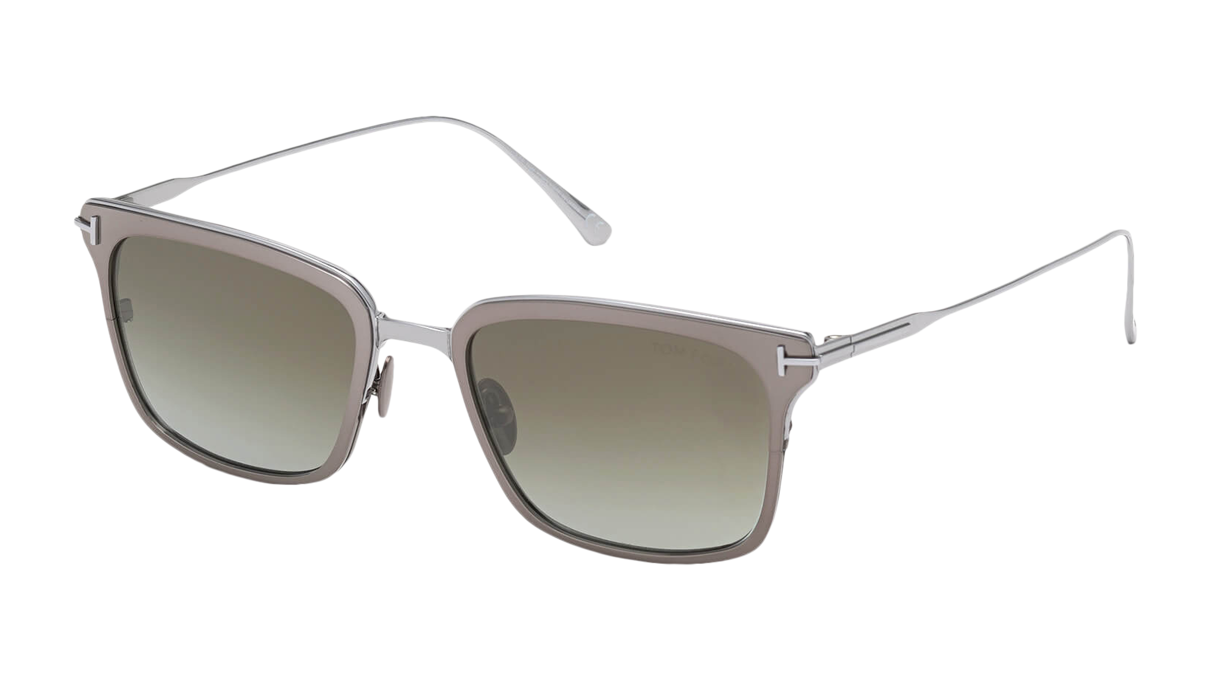 Angle_Left01 Tom Ford Hayden FT 831 (12Q) Sunglasses Green / Silver