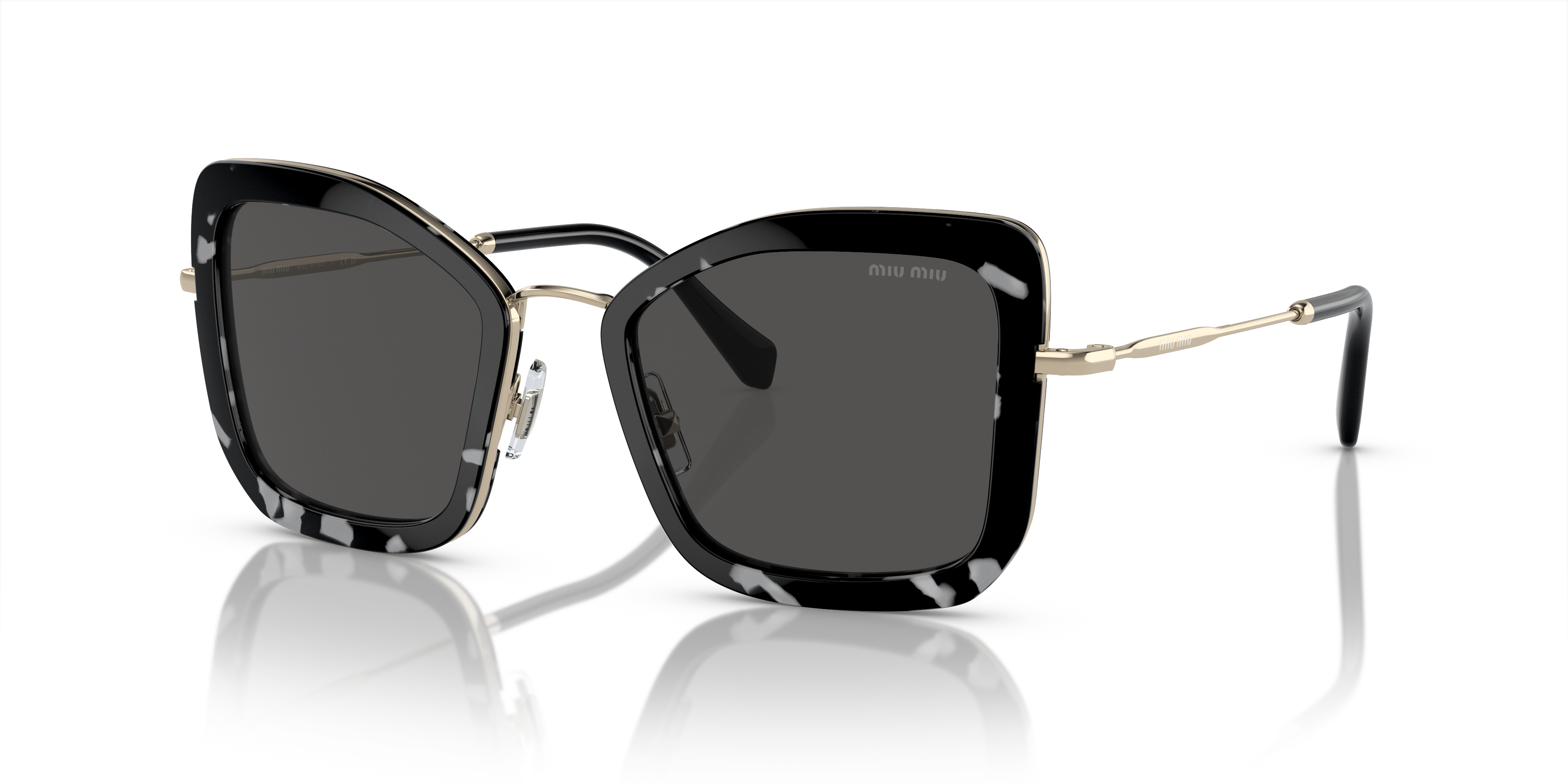 Angle_Left01 Miu Miu MU 55VS Sunglasses Grey / Black