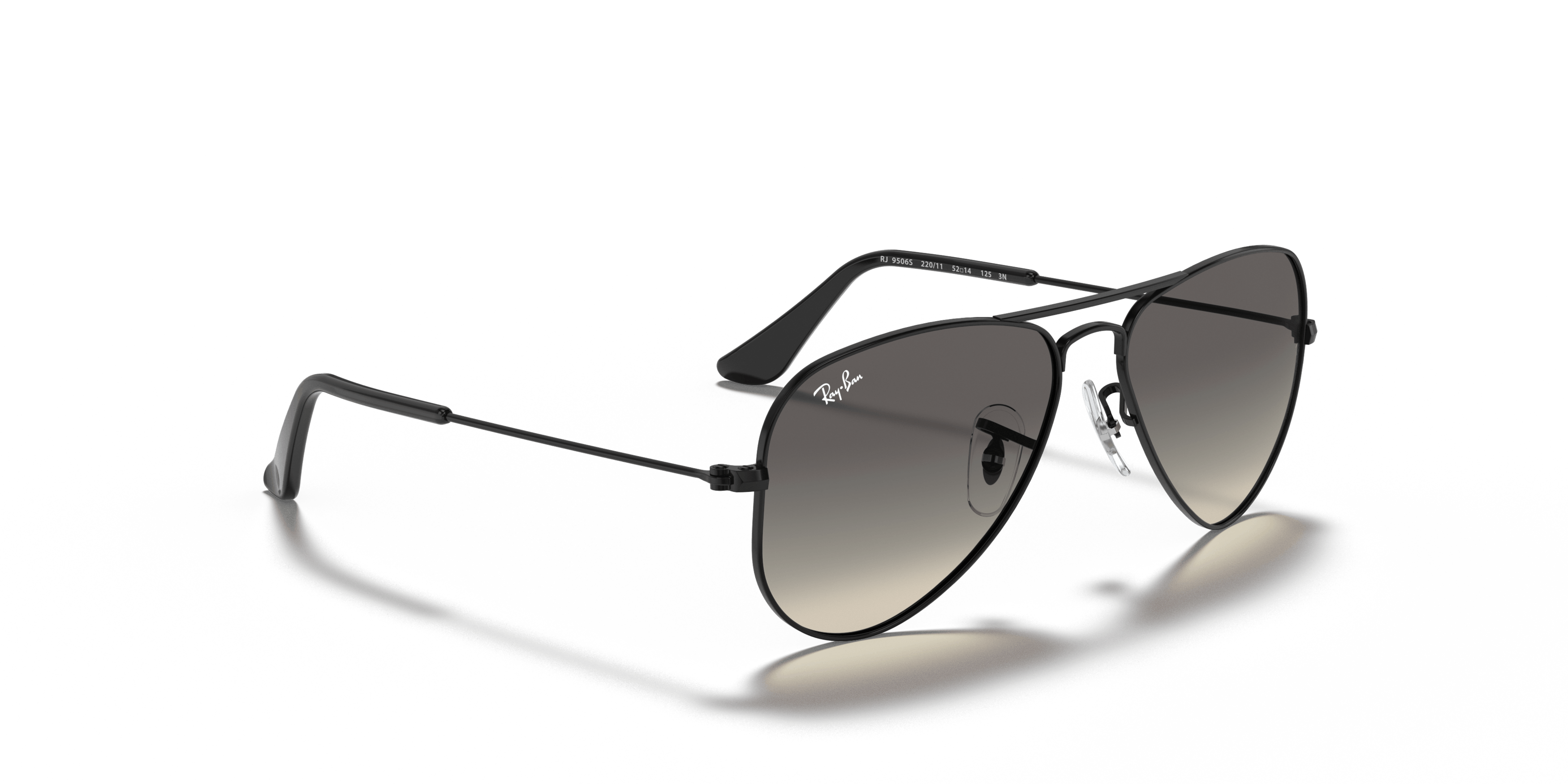 Angle_Right01 Ray-Ban Junior Aviator RJ9506S 220/11 Grijs / Zwart