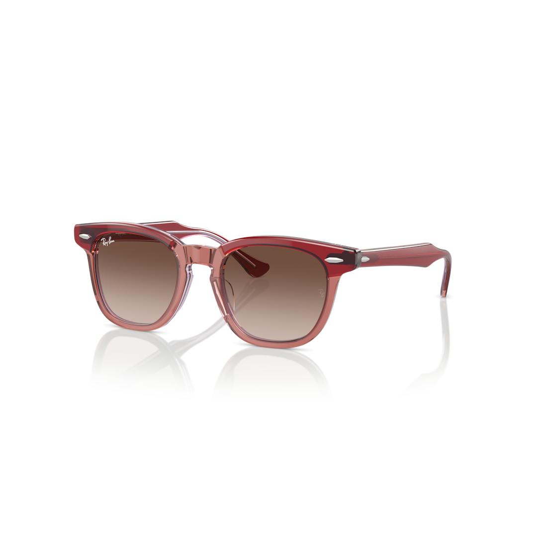 Ray-Ban RJ9098S Lunettes de Soleil Enfant - Carrée Rouge Orange