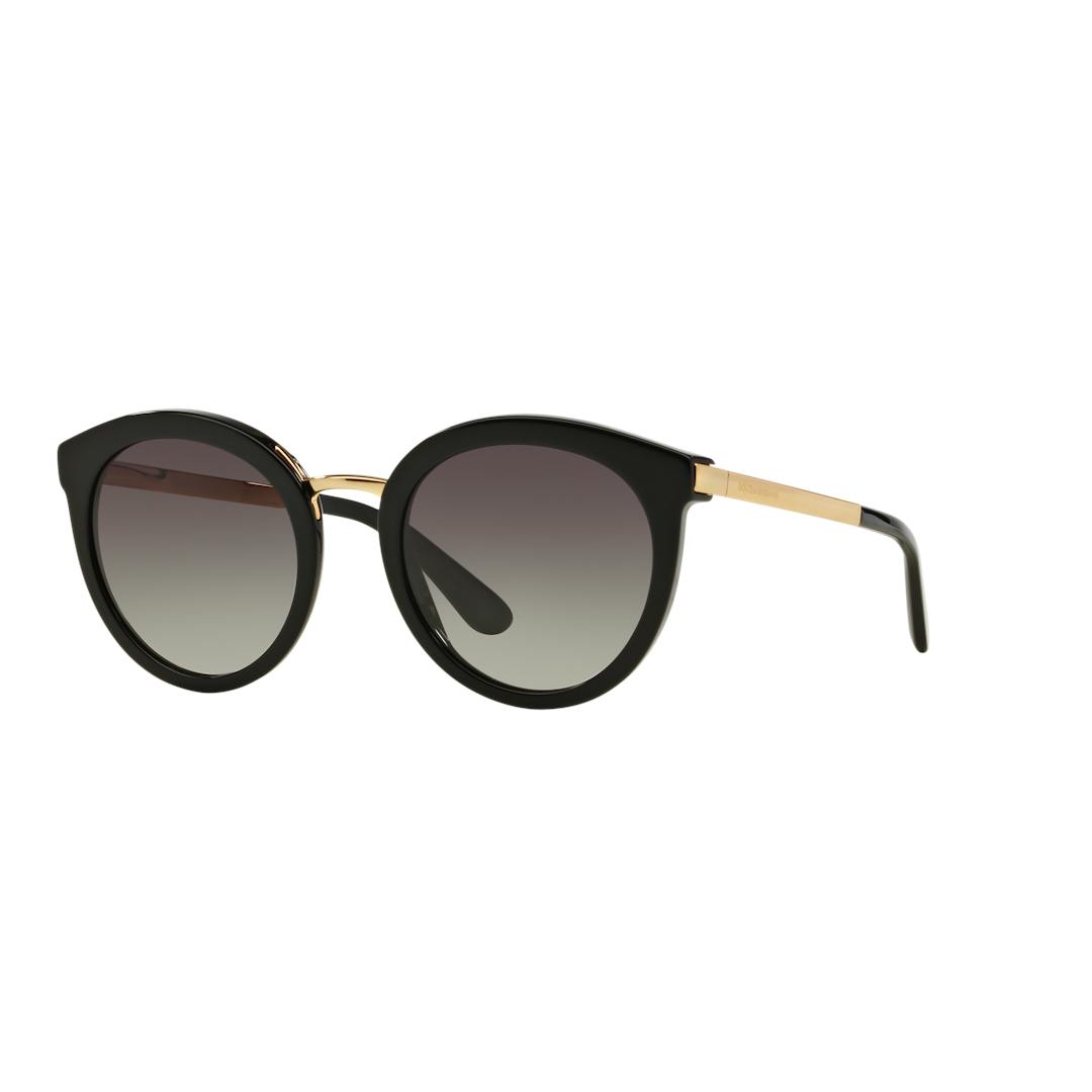 Dolce & Gabbana DG4268 Lunettes de Soleil Femme - Noir Gris - Possibilité de verres correcteurs - Ad