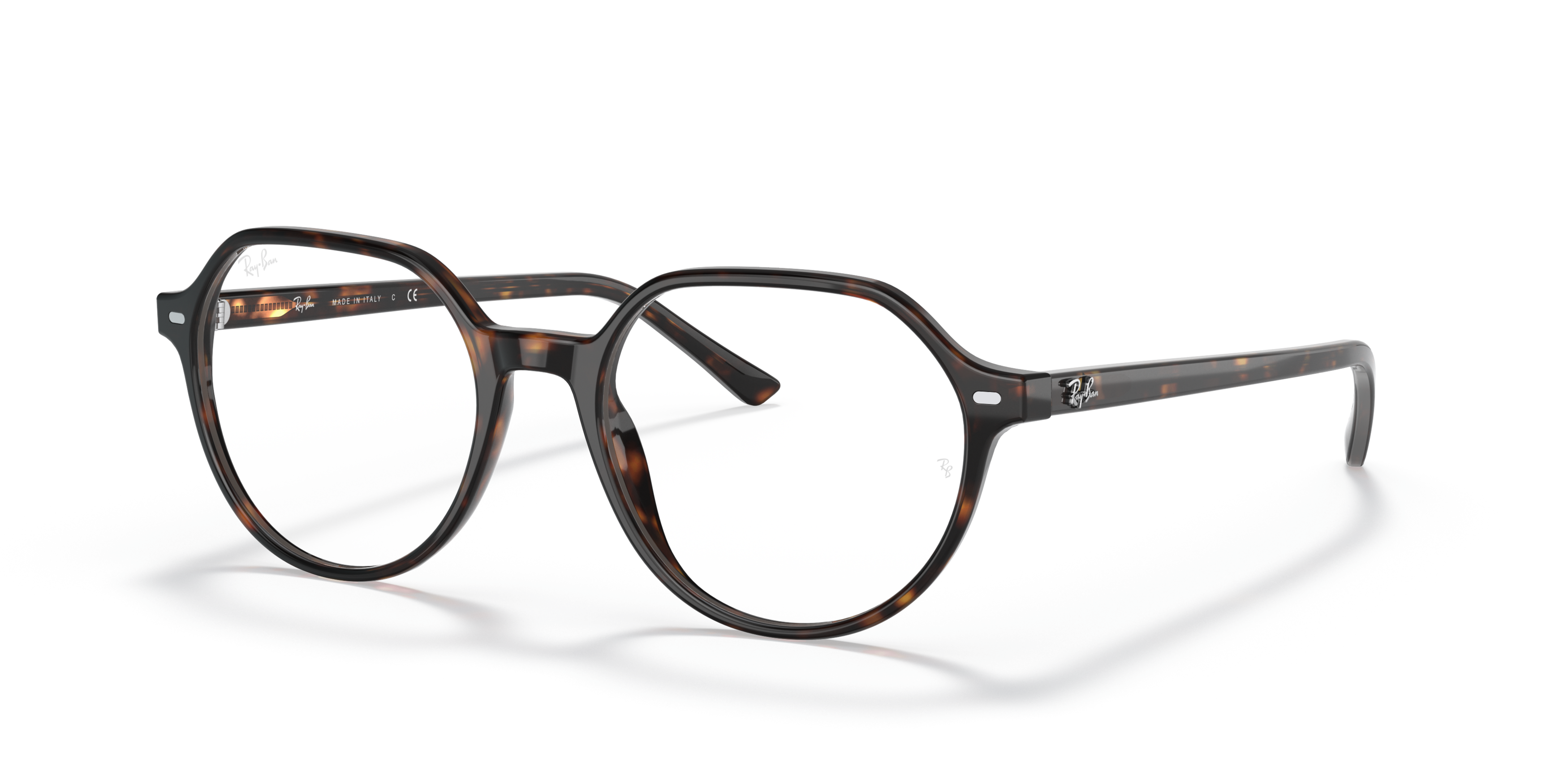 Angle_Left01 Ray-Ban RX 5395 (2501) Glasses Transparent / Havana
