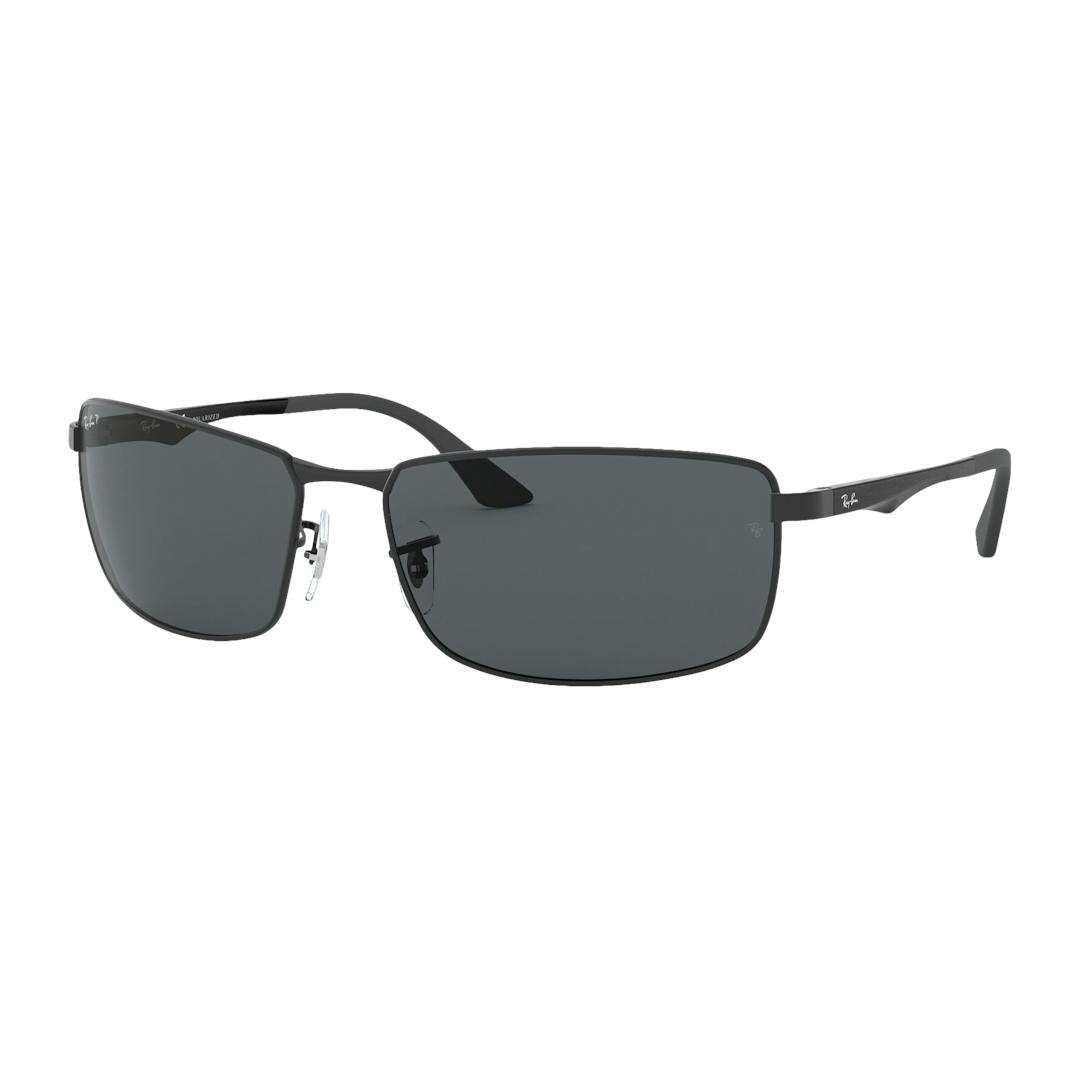 Ray-Ban RB3498 Lunettes de Soleil Homme - Noir Gris - Possibilité de verres correcteurs - Adaptable