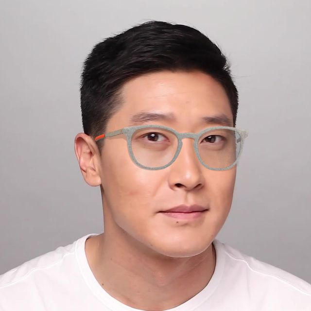 On_Model_Male03 Unofficial UNOM0253 (TS00) Glasses Transparent / Transparent, White