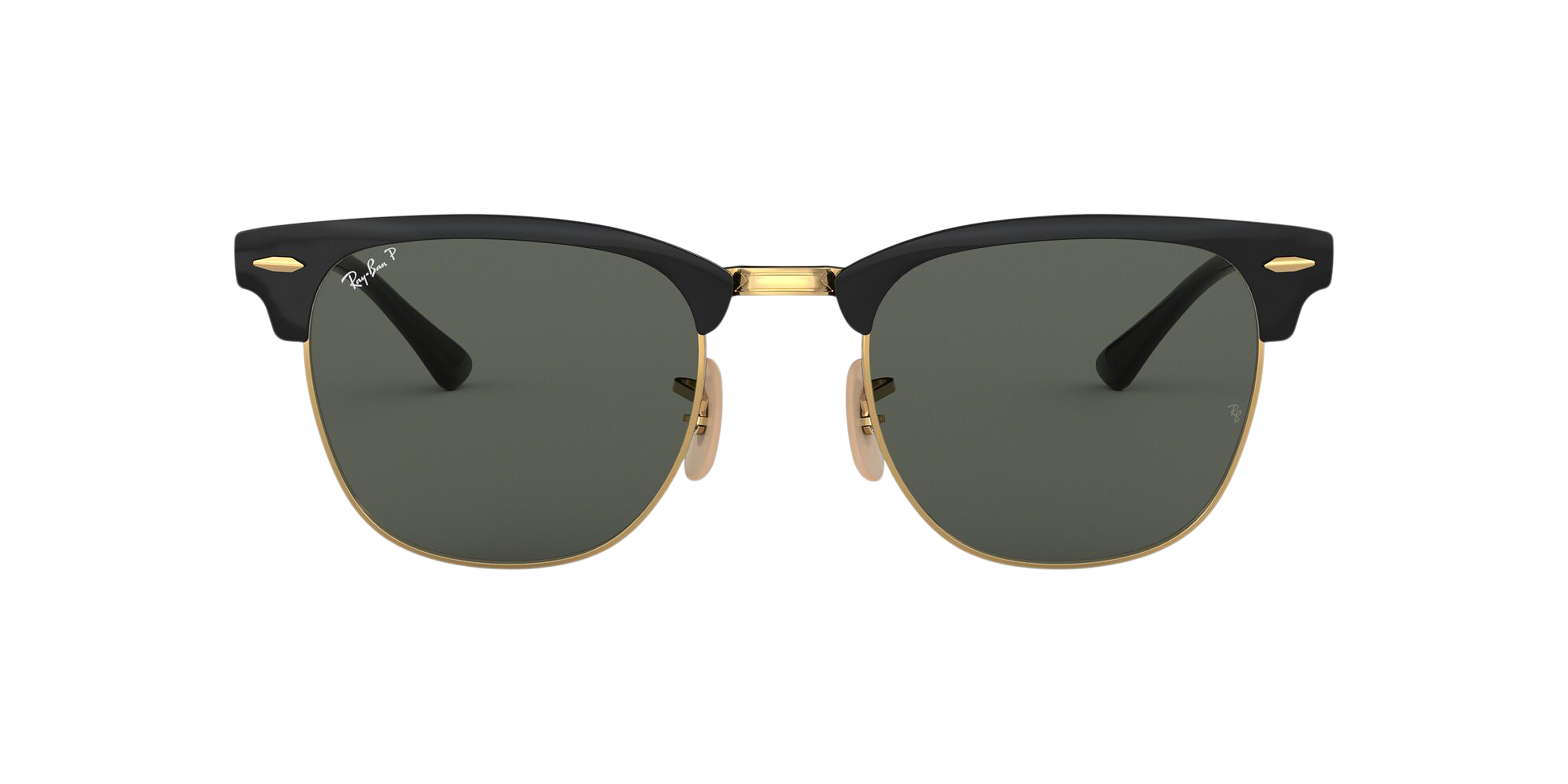 Front Ray-Ban Clubmaster Metal RB3716 187/58 Groen / Zwart