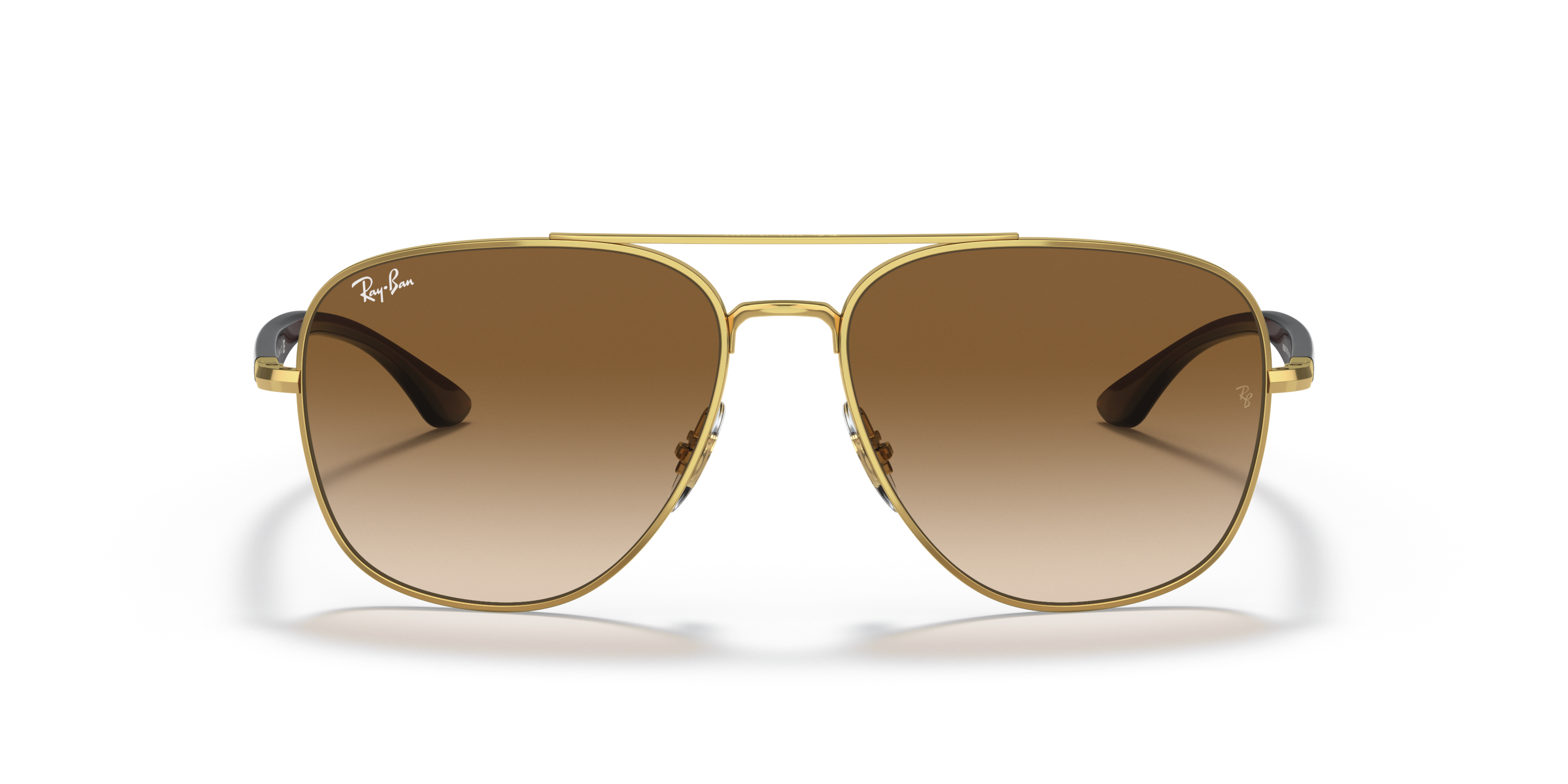 Front Ray-Ban RB 3683 (001/51) Sunglasses Brown / Gold