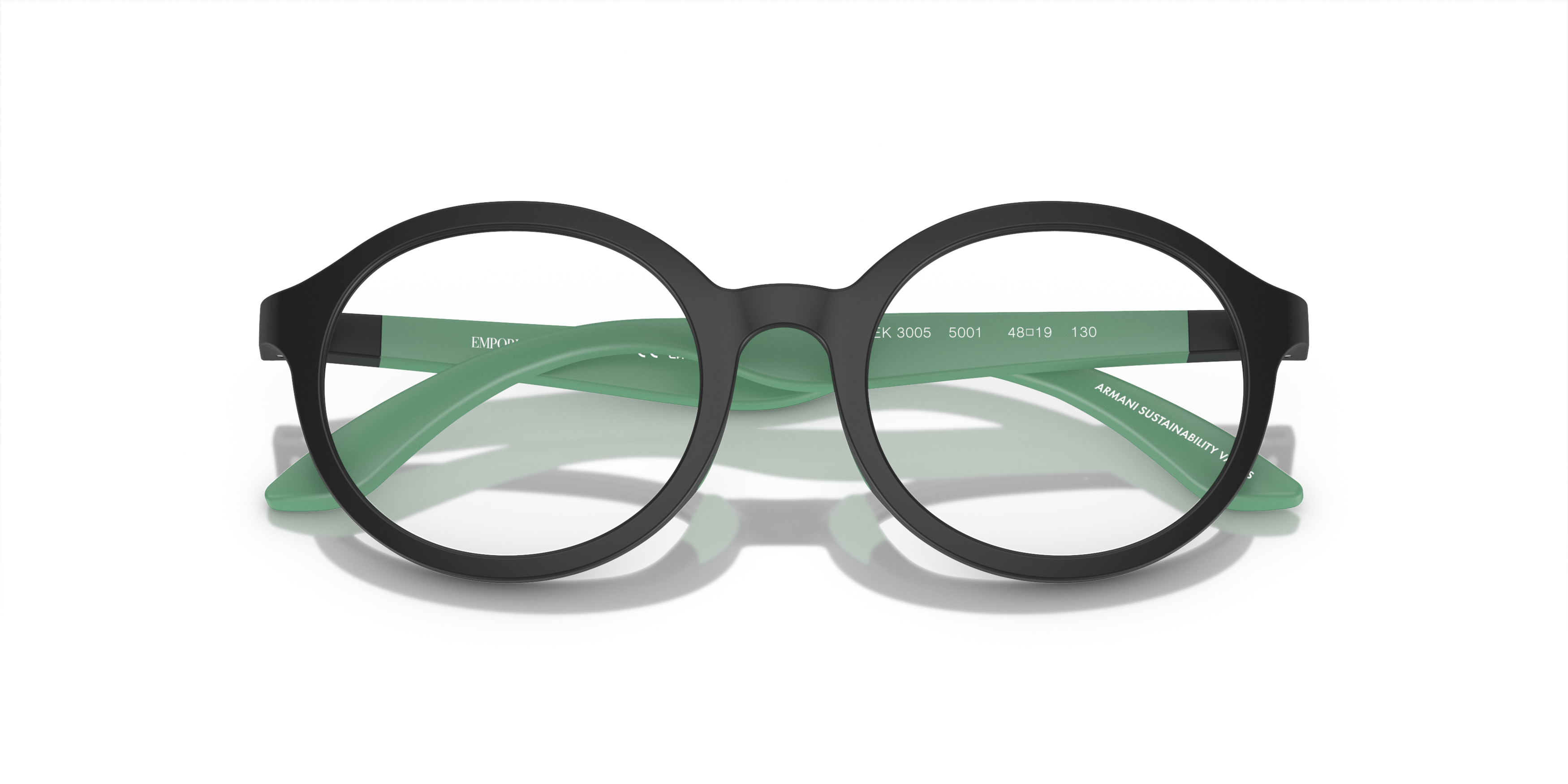 Folded Emporio Armani EK 3005 Children's Glasses Transparent / Black