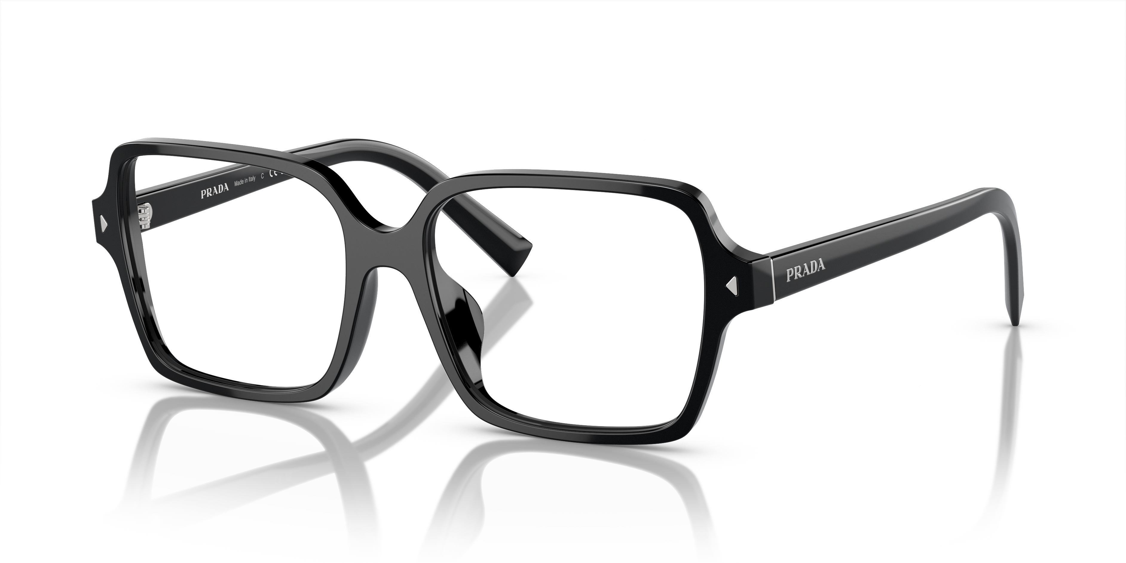 Angle_Left01 Prada PR A02V Glasses Transparent / Black