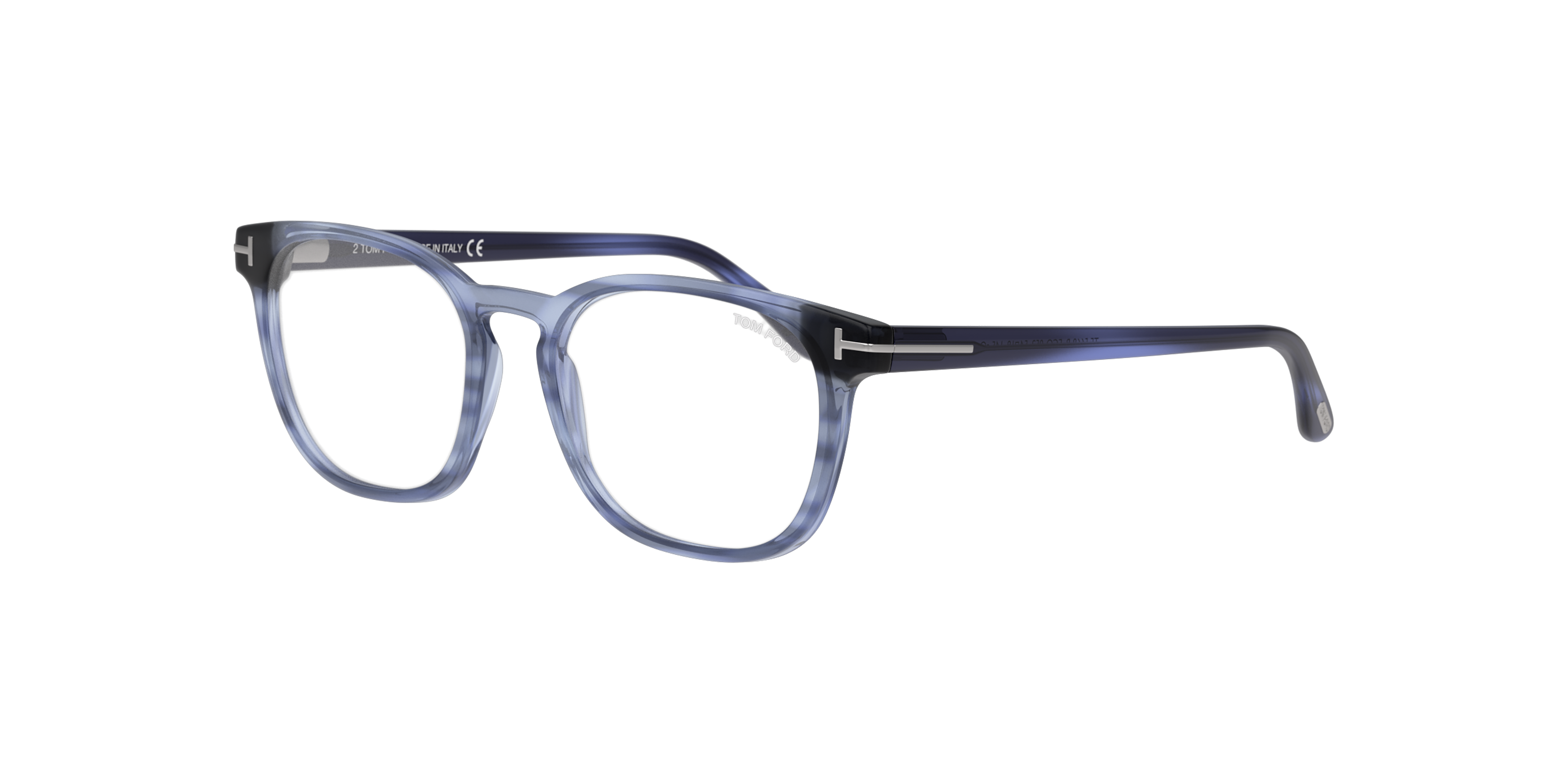 Angle_Left01 Tom Ford FT5868-B Glasses Transparent / Transparent, Blue