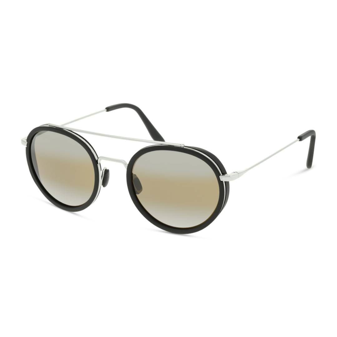 Vuarnet VL1613 Lunettes de Soleil - Ronde Noir Argent