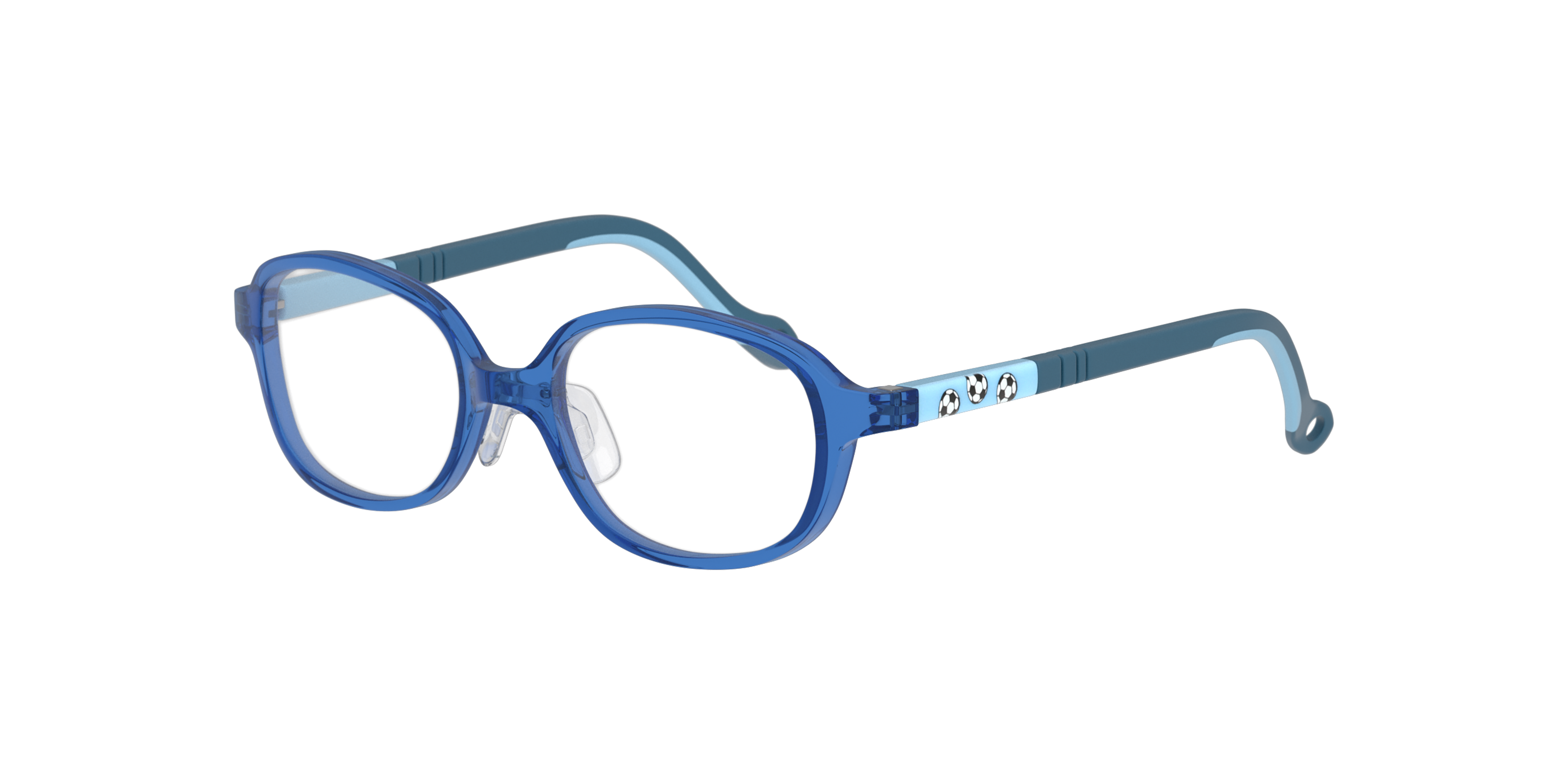 Angle_Left01 Vision Express POO04 Children's Glasses Transparent / Transparent, Blue