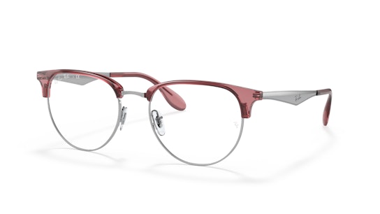 Ray-Ban RX 6396 Glasses Transparent / Transparent, Red