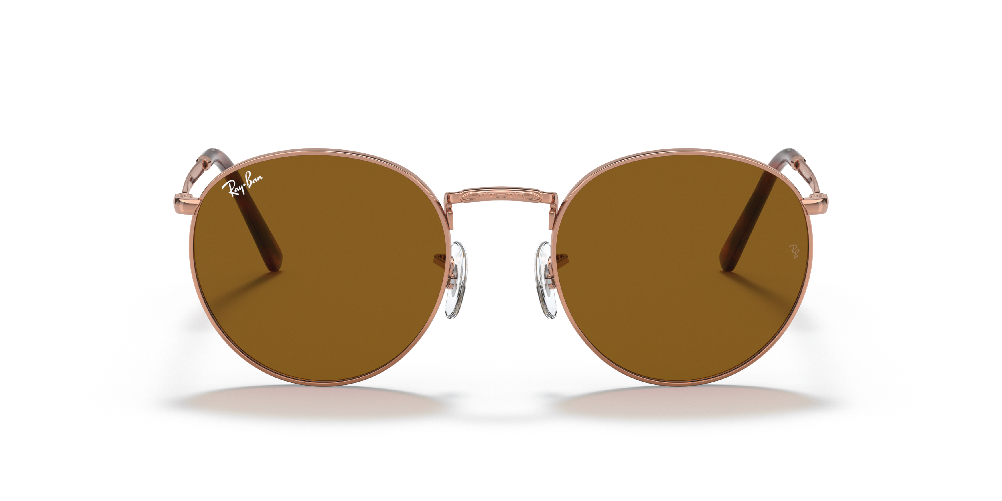 Front Ray-Ban New Round RB3637 920233 Bruin / Roze