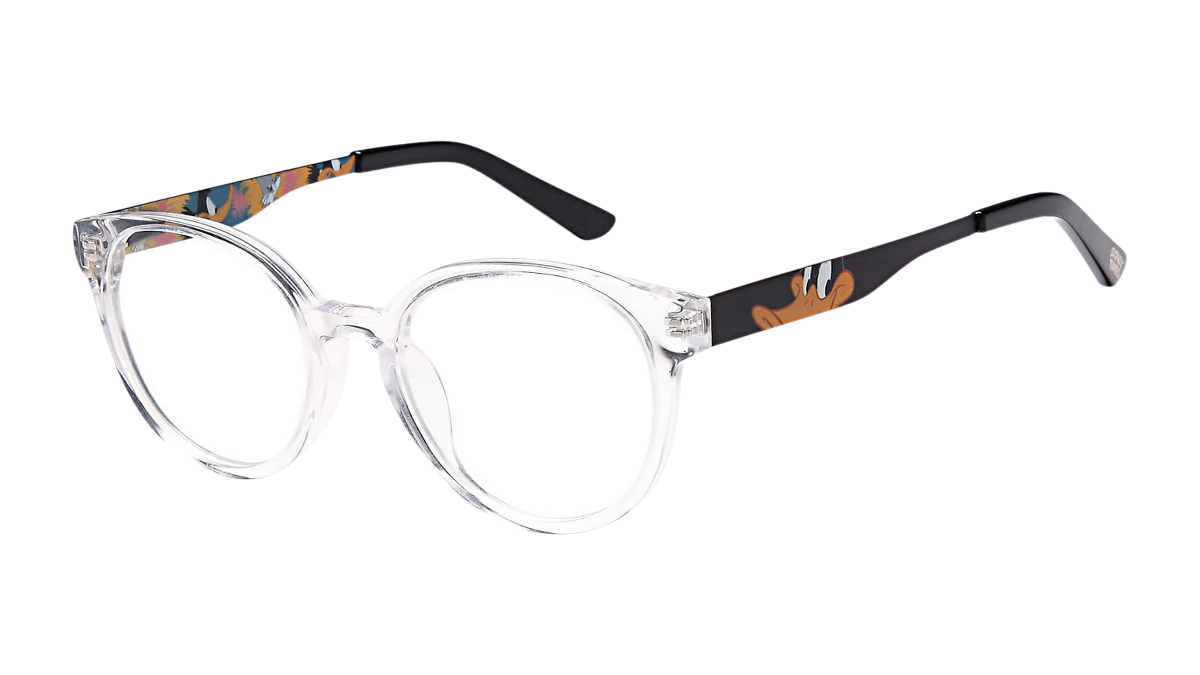 Angle_Left01 Looney Tunes Daffy Duck LOON233 (CRYSTAL) Children's Glasses Transparent / Transparent