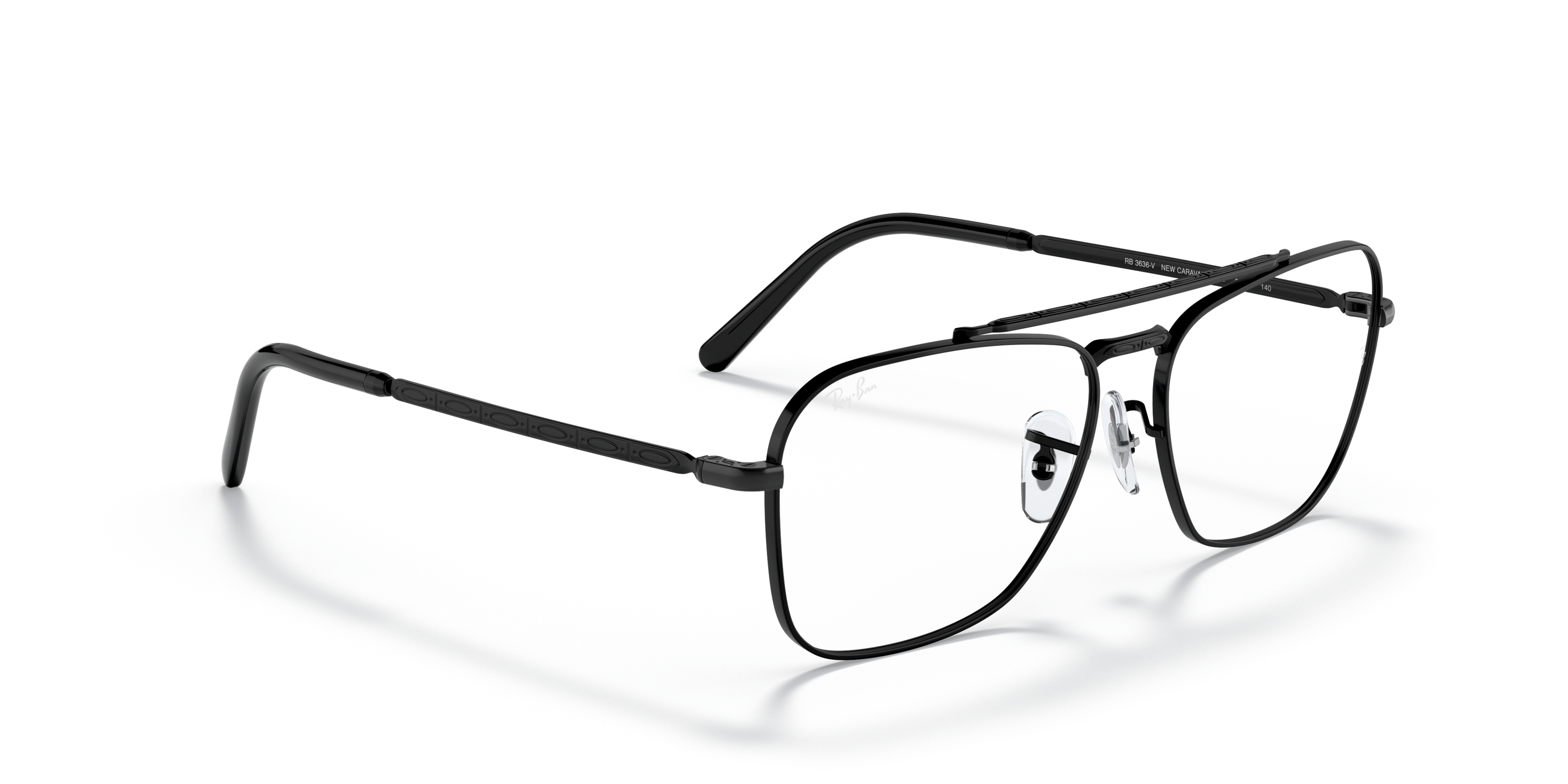 Angle_Right01 Ray-Ban RX 3636V Glasses Transparent / Grey