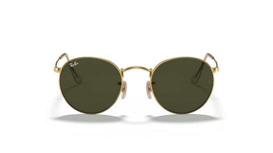 Ray-Ban Round RB 3447 (001) Sunglasses Green / Gold