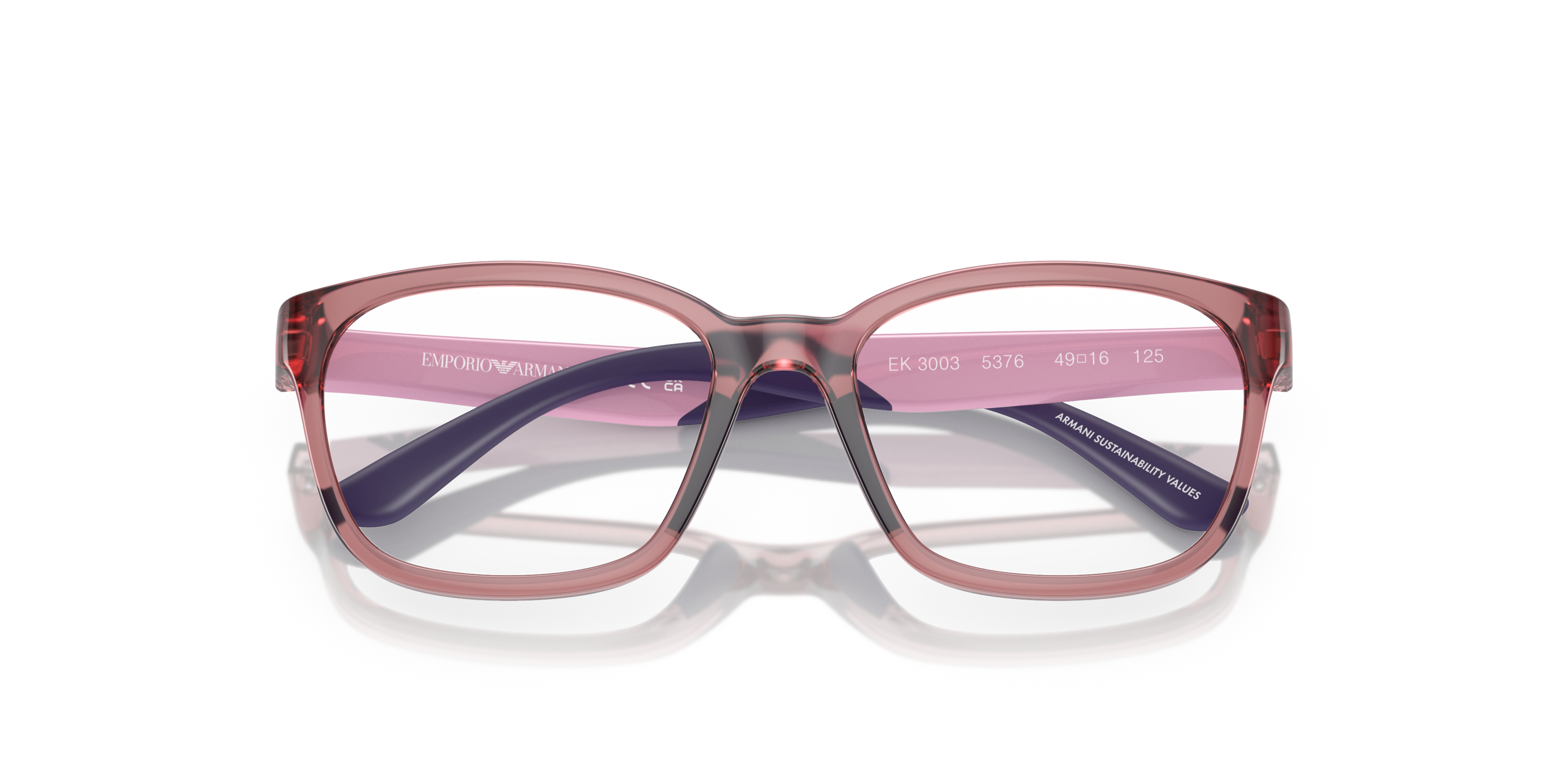 Folded Emporio Armani EK 3003 (5376) Children's Glasses Transparent / Transparent, Purple